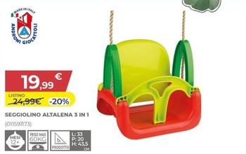 Offerta per Androni Giocattoli - Seggiolino Altalena 3 In 1 a 19,99€ in Toys Center