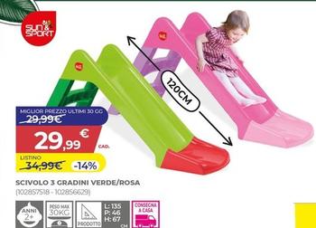 Offerta per Sun & Sport - Scivolo 3 Gradini Verde/Rosa a 29,99€ in Toys Center