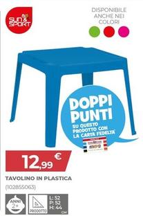 Offerta per Sun&Sport - Tavolino In Plastica a 12,99€ in Toys Center