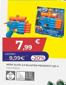 Offerta per Nerf - Elite 2.0 Blaster Prospect QS-4 a 7,99€ in Toys Center