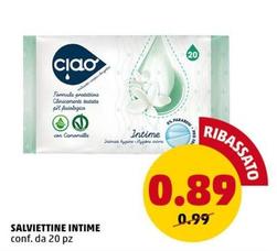 Offerta per Ciao - Salviettine Intime  a 0,89€ in PENNY