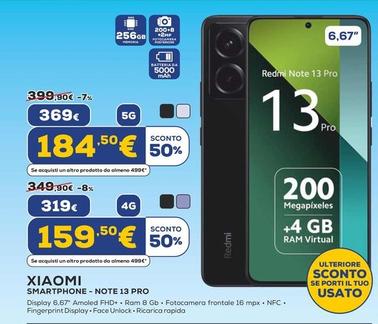 Offerta per Xiaomi - Smartphone-Note 13 Pro a 319€ in Euronics
