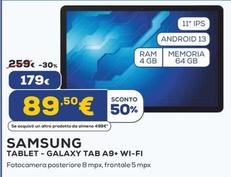 Offerta per Samsung - Tablet-Galaxy Tab A9+ Wi-Fi a 179€ in Euronics
