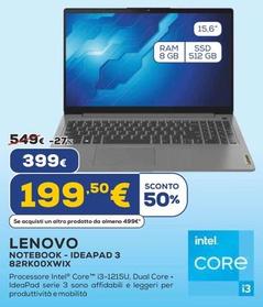 Offerta per Lenovo - Notebook-Ideapad 3 82RKOOXWIX  a 399€ in Euronics