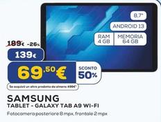 Offerta per Samsung - Tablet-Galaxy Tab A9 Wi-Fi a 139€ in Euronics