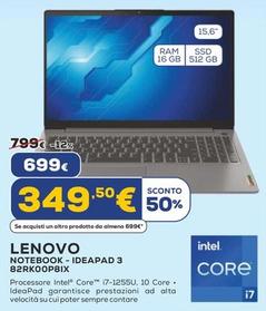 Offerta per Lenovo - Notebook-Ideapad 3 82RKOOP8IX a 699€ in Euronics