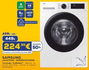 Offerta per Samsung - Lavatrice - WW80CGC04DAE  a 449€ in Euronics