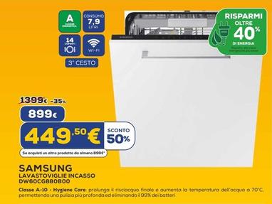 Offerta per Samsung - Lavastoviglie Incasso DW60CG880B00 a 899€ in Euronics