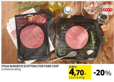 Offerta per Coop - Steak Burger Di Scottona Fior Fiore a 4,7€ in Coop