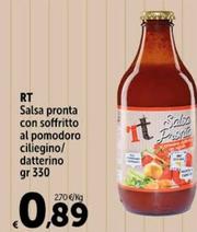 Offerta per Rt - Salsa Pronta Con Soffritto Al Pomodoro Ciliegino a 0,89€ in Carrefour Market