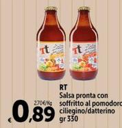 Offerta per Rt - Salsa Pronta Con Soffritto Al Pomodoro Cilegino/Datterino a 0,89€ in Carrefour Market