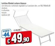 Offerta per Lettino Rimini Colore Bianco a 49,9€ in Famila