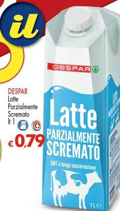 Offerta per Despar - Latte Parzialmente Scremato a 0,79€ in Interspar