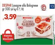 Offerta per Despar - Lasagne Alla Bolognese a 3,59€ in Interspar