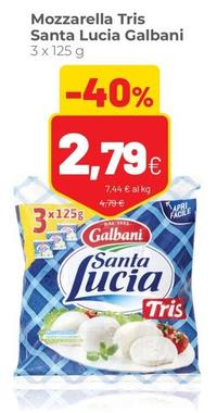 Offerta per Galbani - Mozzarella Tris Santa Lucia a 2,79€ in Coop