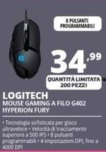 Offerta per Logitech - Mouse Gaming A Filo G402 Hyperion Fury a 34,99€ in Comet