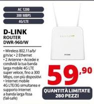 Offerta per D Link - Router DWR-960/W a 59,9€ in Comet