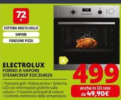 Offerta per Electrolux - Forno A Vapore Steamcrisp EOC3S402X a 499€ in Comet