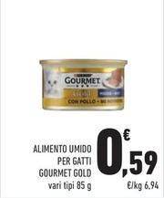 Offerta per Purina - Alimento Umido Per Gatti Gourmet Gold a 0,59€ in Conad City
