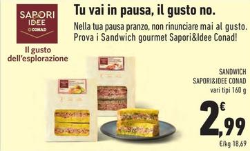 Offerta per Conad - Sapori&Idee Sandwich a 2,99€ in Margherita Conad