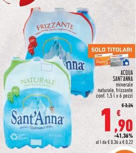 Offerta per Sant'anna - Acqua a 1,9€ in Conad