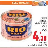 Offerta per Rio Mare - Tonno a 4,38€ in Conad