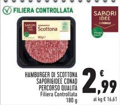 Offerta per Conad - Hamburger Di Scottona Sapori & Idee Percorso Qualità a 2,99€ in Conad City