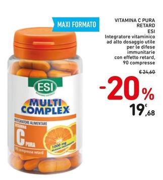 Offerta per  Esi - Vitamina C Pura Retard a 19,68€ in Conad Superstore