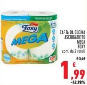 Offerta per Foxy - Carta Da Cucina Asciugatutto Mega a 1,99€ in Conad Superstore