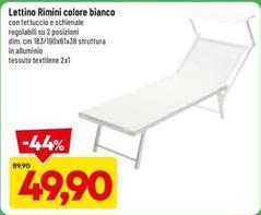 Offerta per Lettino Rimini Colore Bianco a 49,9€ in Dpiu
