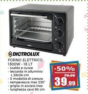 Offerta per Dictrolux - Forno Elettrico 1300W 18 Lt a 39,99€ in Happy Casa Store
