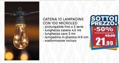 Offerta per Catena 10 Lampadine Con 100 Microled a 21,99€ in Happy Casa Store