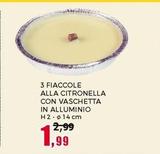 Offerta per 3 Fiaccole Alla Citronella Con Vaschetta In Alluminio a 1,99€ in Happy Casa Store