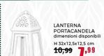Offerta per Lanterna Portacandela  H32X12,5X12,5 Cm  a 7,99€ in Happy Casa Store