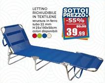 Offerta per Lettino Richiudibile In Textilene a 39,99€ in Happy Casa Store