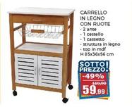 Offerta per Carrello In Legno Con Ruote a 59,99€ in Happy Casa Store