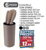 Offerta per 5 Coltelli Con Stand a 12,99€ in Happy Casa Store