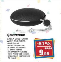 Offerta per Dictrolux - Cassa Bluetooth Wireless DLX80 a 9,99€ in Happy Casa Store