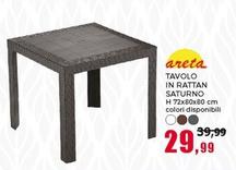 Offerta per Areta - Tavolo In Rattan Saturno a 29,99€ in Happy Casa Store