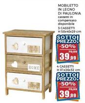 Offerta per Mobiletto In Legno Di Paulonia a 39,99€ in Happy Casa Store
