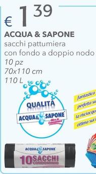 Offerta per  Acqua & Sapone - Sacchi Pattumiera Con Fondo A Doppio Nodo  a 1,39€ in Acqua & Sapone