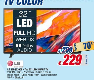 Offerta per Lg - 32LQ63006 Tvc 32' Led Smart Tv a 229€ in Al Pentolone