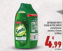 Offerta per  Svelto - Detersivo Piatti Clean Active  a 4,99€ in Conad Superstore