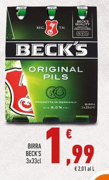 Offerta per Becks - Birra a 1,99€ in Conad