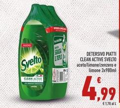 Offerta per Svelto - Detersivo Piatti Clean Active a 4,99€ in Conad