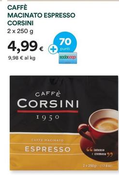 Offerta per Caffè corsini - Caffè Macinato Espresso a 4,99€ in Coop