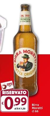 Offerta per Moretti - Birra a 0,99€ in Carrefour Market