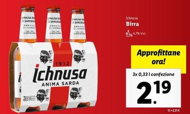 Offerta per Ichnusa - Birra a 2,19€ in Lidl