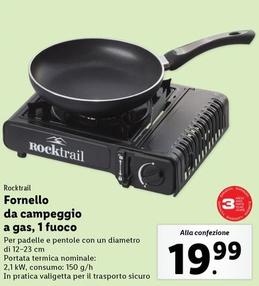 Offerta per Rocktrail - Fornello Da Campeggio A Gas, 1 Fuoco a 19,99€ in Lidl