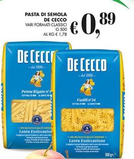 Offerta per De Cecco - Pasta Di Semola a 0,89€ in Coal